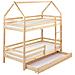 Letto A Castello Con Cassetti Casa Legno Di Pino Girgols 90 X 200 Cm Con Contenitore Marrone Chiaro - Foto miniatura 2