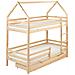 Letto A Castello Con Cassetti Casa Legno Di Pino Girgols 90 X 200 Cm Con Contenitore Marrone Chiaro - Foto miniatura 5