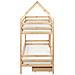 Letto A Castello Con Cassetti Casa Legno Di Pino Girgols 90 X 200 Cm Con Contenitore Marrone Chiaro - Foto miniatura 6