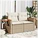 Divano da Giardino con Cuscini a 2 Posti Beige in Polyrattan - Foto miniatura 2