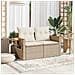 Divano da Giardino con Cuscini a 2 Posti Beige in Polyrattan - Foto miniatura 3