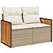 Set Divano da Giardino 6 pz con Cuscini Beige in Polyrattan - Foto miniatura 5