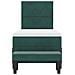 Letto con rete a molle con materasso e panca verde scuro 80x200 cm velluto - Foto miniatura 9