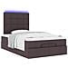 Struttura Letto Pouf con Materasso 120x200 cm in Tessuto - Foto miniatura 6