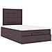 Struttura Letto Pouf con Materasso 120x200 cm in Tessuto - Foto miniatura 7