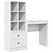 Scrivania con archiviazione in legno ingegnerizzato bianco - Foto miniatura 1