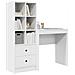 Scrivania con archiviazione in legno ingegnerizzato bianco - Foto miniatura 3