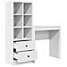 Scrivania con archiviazione in legno ingegnerizzato bianco - Foto miniatura 6