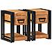 Comodini 2 pcs 30x30x40 cm Legno Massello di Acacia - Foto miniatura 5