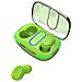 Auricolari Bluetooth Tws Sportivi Semi-in-ear Con Display Digitale E Custodia Trasparente Green - Foto miniatura 2
