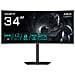 GS34WQCA Monitor Gaming Curvo 34" WQHD - 3440 x 1440, 1500R, 120Hz, 1ms, 300 cd /m², FreeSync Premium, HDR Ready, HDMI 2.0, DisplayPort 1.4 - Foto miniatura 1