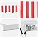 Tenda Retrattile Rosso e Bianco 400 × 300 cm Tessuto e Metallo - Foto miniatura 8