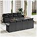 Set Divano da Giardino con cuscino 7 pcs Nero 55 x 55 x 37 cm - Foto miniatura 2