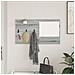 Appendiabiti a muro con specchio Grigio sonoma 90 x 10 x 50 cm - Foto miniatura 2