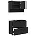 Set di mobili per il bagno 2 pcs Nero 76.5 x 35 x 64 cm - Foto miniatura 1