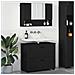 Set di mobili per il bagno 2 pcs Nero 76.5 x 35 x 64 cm - Foto miniatura 2