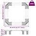 Base Lavatrice Grigio 67 x 67 x 12 cm Metallo - Foto miniatura 9