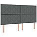Letto a molle con materasso Grigio scuro 180 x 200 cm Tessuto - Foto miniatura 1