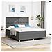 Letto a molle con materasso Grigio scuro 180 x 200 cm Tessuto - Foto miniatura 2