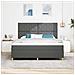 Letto a molle con materasso Grigio scuro 180 x 200 cm Tessuto - Foto miniatura 5