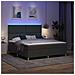 Letto a molle con materasso Grigio scuro 180 x 200 cm Tessuto - Foto miniatura 6
