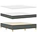 Letto a molle con materasso Grigio scuro 180 x 200 cm Tessuto - Foto miniatura 8