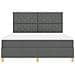 Letto a molle con materasso Grigio scuro 180 x 200 cm Tessuto - Foto miniatura 9