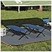 Letto da campeggio pieghevole 2 pcs Blu Tessuto Oxford - Foto miniatura 2