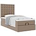 Letto Pouf con Materasso Cappucino 90x200 cm Similpelle - Foto miniatura 4