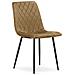 Sedia TURIN - Rivestimento in velluto marrone con gambe nere x 2 - Foto miniatura 2