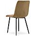 Sedia TURIN - Rivestimento in velluto marrone con gambe nere x 2 - Foto miniatura 6