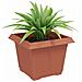 Vaso quadrato per fiori 24 pcs Rosso Mattone 23 x 23 x 17,5 cm - Foto miniatura 3