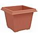 Vaso quadrato per fiori 24 pcs Rosso Mattone 23 x 23 x 17,5 cm - Foto miniatura 5
