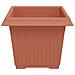 Vaso quadrato per fiori 24 pcs Rosso Mattone 23 x 23 x 17,5 cm - Foto miniatura 6