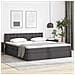 Letto con contenitore e materasso Grigio 160 x 200 cm - Foto miniatura 2