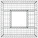 Letto rialzato in gabbione Argento 80 x 80 x 40 cm - Foto miniatura 7