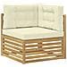 Set di divani da esterno con cuscino 7 pcs Bianco e Crema - Foto miniatura 5