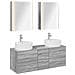 Set di mobili per il bagno 5 pcs Sonoma grigio - Foto miniatura 1