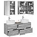 Set di mobili per il bagno 5 pcs Sonoma grigio - Foto miniatura 3