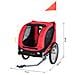 Carrellino rimorchio per cani animali domestici da bicicletta rosso e nero 130 x 90 x 110cm - Foto miniatura 7