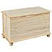 Links Cassapanca Emel Contenitore In Massello Di Pino Naturale 89x47x53h - Foto miniatura 1