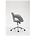 Sedia da Ufficio Edison in Tessuto - Sedia Design da Scrivania Imbottita e Oscillante - Poltrona Studio Regolabile in Altezza con 5 Ruote e Telaio in Metallo Cromato Grigio - Foto miniatura 3