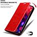 Custodia Compatibile Con Honor View 20 In Rosso Mela - Coperchio Protettiva Con Chiusura Magnetica, Funzione Stand E Tasca Per Le Carte - Foto miniatura 9