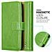 Custodia Compatibile Con Nokia Lumia 550 In Verde Erbe - Coperchio Protettiva Con Chiusura Magnetica, Funzione Stand E Tasca Per Le Carte - Foto miniatura 3