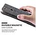 Custodia Compatibile Con Huawei Nova In Grigio Nero - Coperchio Protettiva Con Chiusura Magnetica, Funzione Stand E Tasca Per Le Carte - Foto miniatura 7