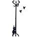 Appendiabiti Romeo E Gli Uccellini Da Parete In Ferro Con Pomelli In Legno, Design Decorativo Made In Italy 30x130 Cm, Stile Romantico E Creativo - Foto miniatura 2
