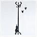 Appendiabiti Romeo E Gli Uccellini Da Parete In Ferro Con Pomelli In Legno, Design Decorativo Made In Italy 30x130 Cm, Stile Romantico E Creativo - Foto miniatura 3