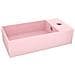 Lavandino con Troppopieno in Ceramica Rosa Opaco - Foto miniatura 1