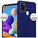 Custodia Compatibile Con Samsung Galaxy A21s In Frost Blu Scuro - Coperchio Protettivo In Silicone Tpu Flessibile - Foto miniatura 3