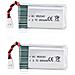 2 Pezzi Batteria Per Syma Drone X5c X5 3.7v 650mah 25c Lipo Avanzato - Foto miniatura 1